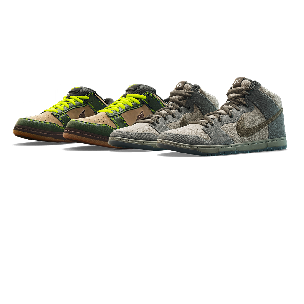 Nike SB Dunk Low and Dunk High Bundle Fortnite
