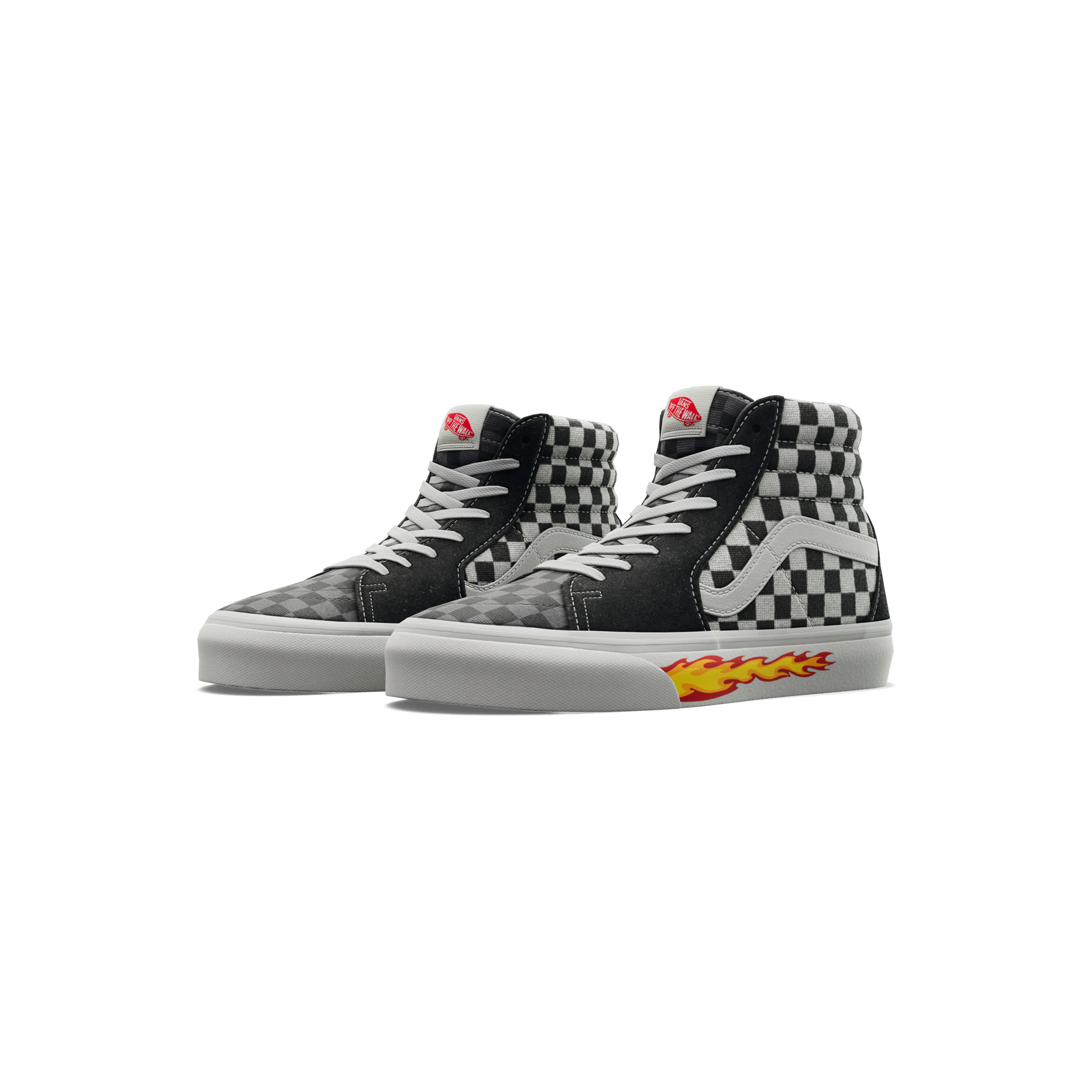 Vans Customs Sk8-Hi 'Multi-Checkerboard/Flame' Fortnite