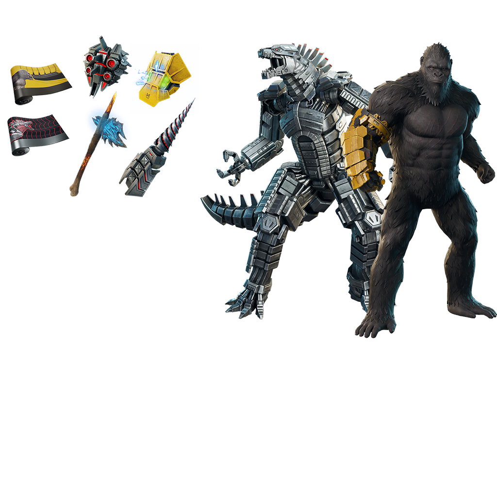 Pacotão MechaGodzilla e Kong Fortnite